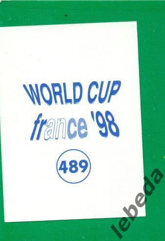 Чемпионат Мира - 1998 г.(Диамонд) Наклейка № 489 1