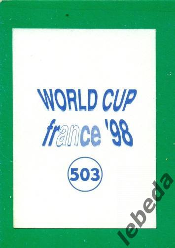 Чемпионат Мира - 1998 г.(Диамонд) Наклейка № 503. / Ladic / 1