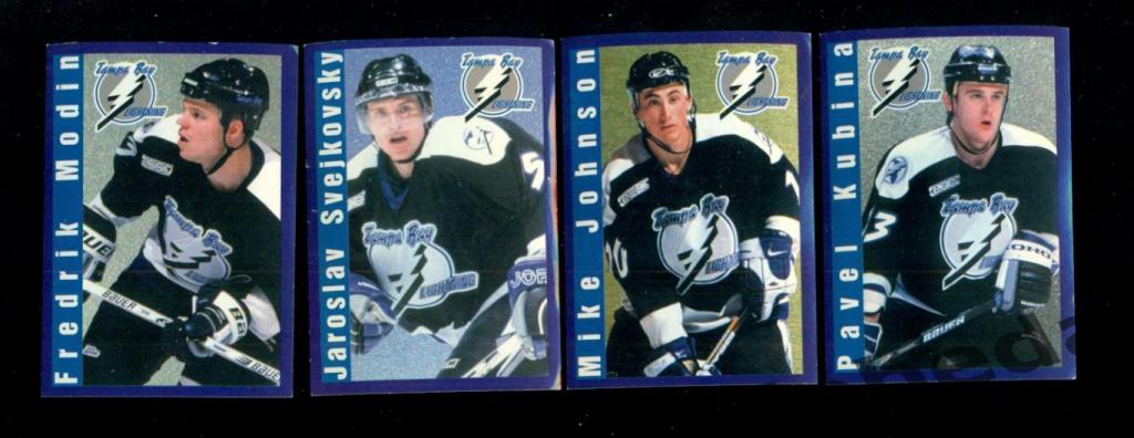 Наклейка PANINI. НХЛ (HXL) - Хоккей - 2000 /2001 г. Тампа Бэй № 89,90,91,92.