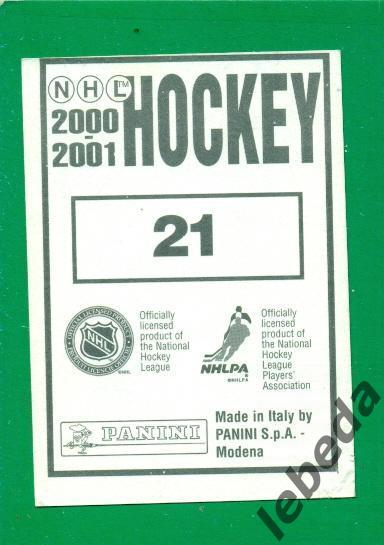 Наклейка PANINI. НХЛ (HXL) - Хоккей - 2000 /2001 г. BUFFALO SABRES № 21 1