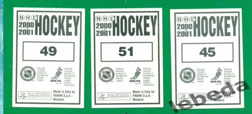 Наклейка PANINI. НХЛ (HXL) - Хоккей - 2000 /2001 г. MINNESOTA № .172.174/ 1