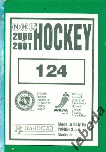 Наклейка PANINI. НХЛ (HXL) - Хоккей - 2000 /2001 г. CHICAGO № 124 Борис Миронов. 1