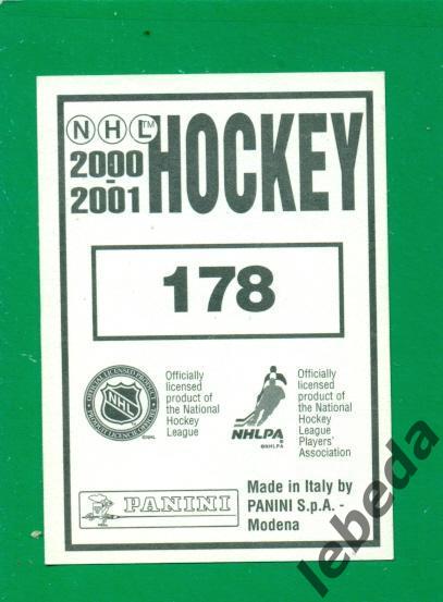 Наклейка PANINI. НХЛ (HXL) - Хоккей - 2000 /2001 г.№.178. 1