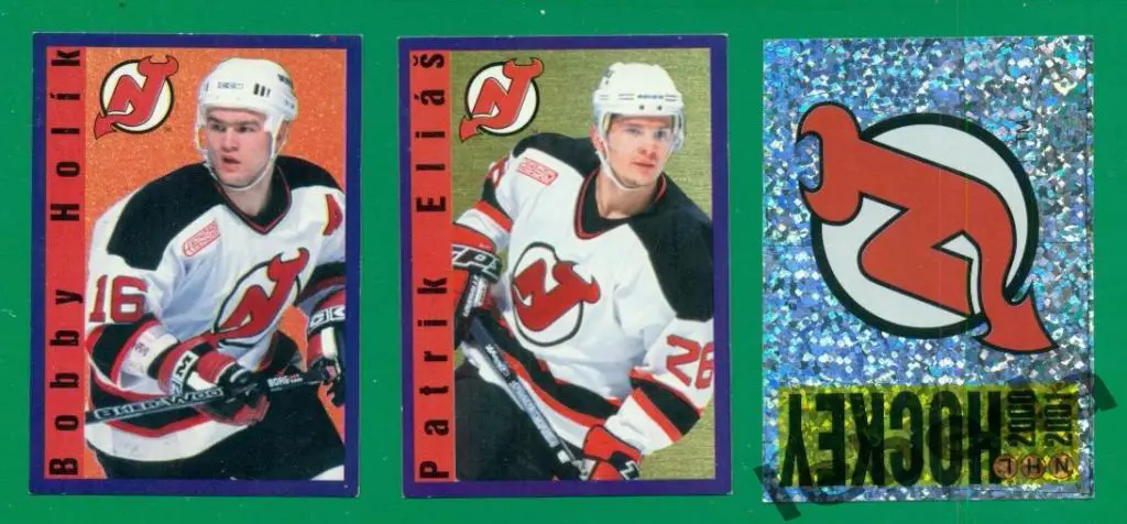 Наклейка PANINI. НХЛ (HXL) - Хоккей - 2000 /2001 г. NEW JERSEY DEVILS № 45,49,51
