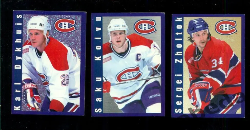 Наклейка PANINI. НХЛ (HXL) - Хоккей - 2000 /2001 г. Монреаль № 39,41,42.