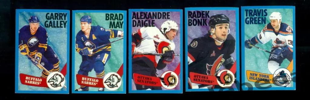 Наклейка PANINI.(HXL) - Хоккей -1996 / 1997 г. №№ 13,18,45,49,92.