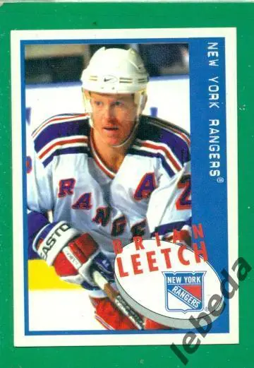 Наклейка PANINI.(HXL) - Хоккей -1997 / 1998 г.№№ 84. Brian Leetch/