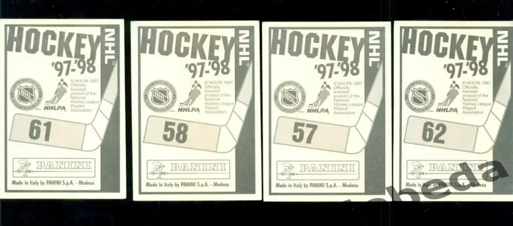 Наклейка PANINI.(HXL) - Хоккей -1997 / 1998 г.№№ 57. Martin Straka. 3