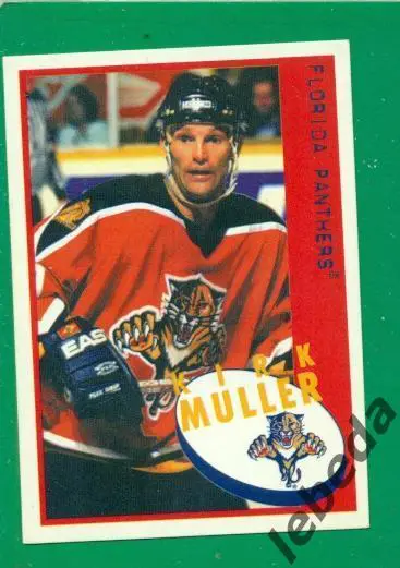Наклейка PANINI.(HXL) - Хоккей -1997 / 1998 г.№№ 58. Kirk Muller.