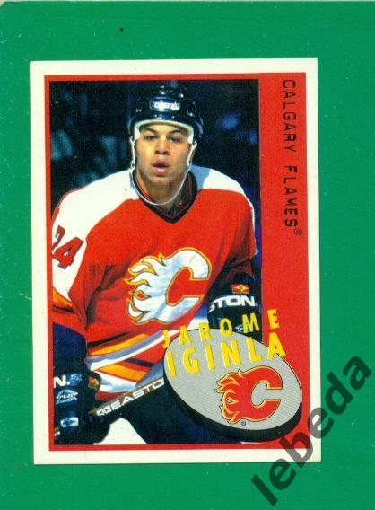 Наклейка PANINI.(HXL) - Хоккей -1997 / 1998 г. №№ 194. Калгари. Iginla