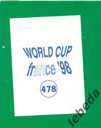 Чемпионат Мира - 1998 г.(Диамонд) Наклейка № 478. / Диего Симионе Аргентина 1