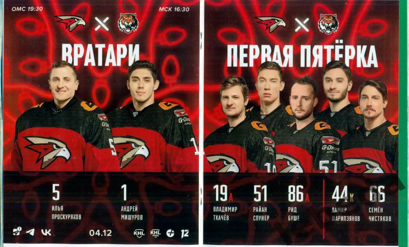 Авангард Омск - Амур Хабаровск - 2023 / 2024 г. (04.12.23.) 2