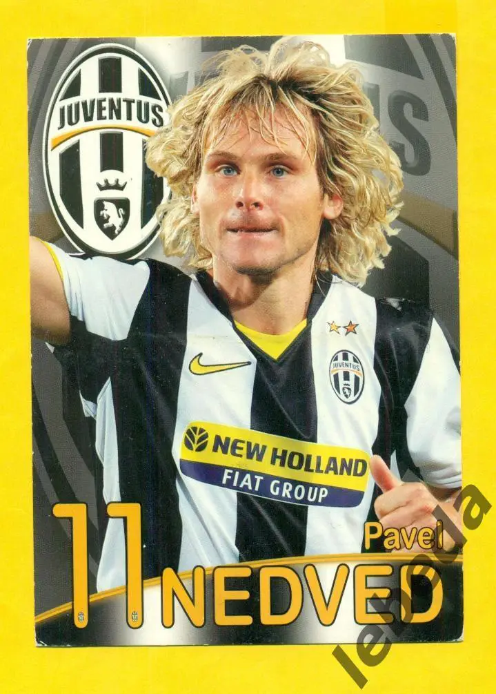 Павел Недвед(Nedved №11) Серия Собери команду Ювентус JUVENTUS/ Открытка 10х15 1