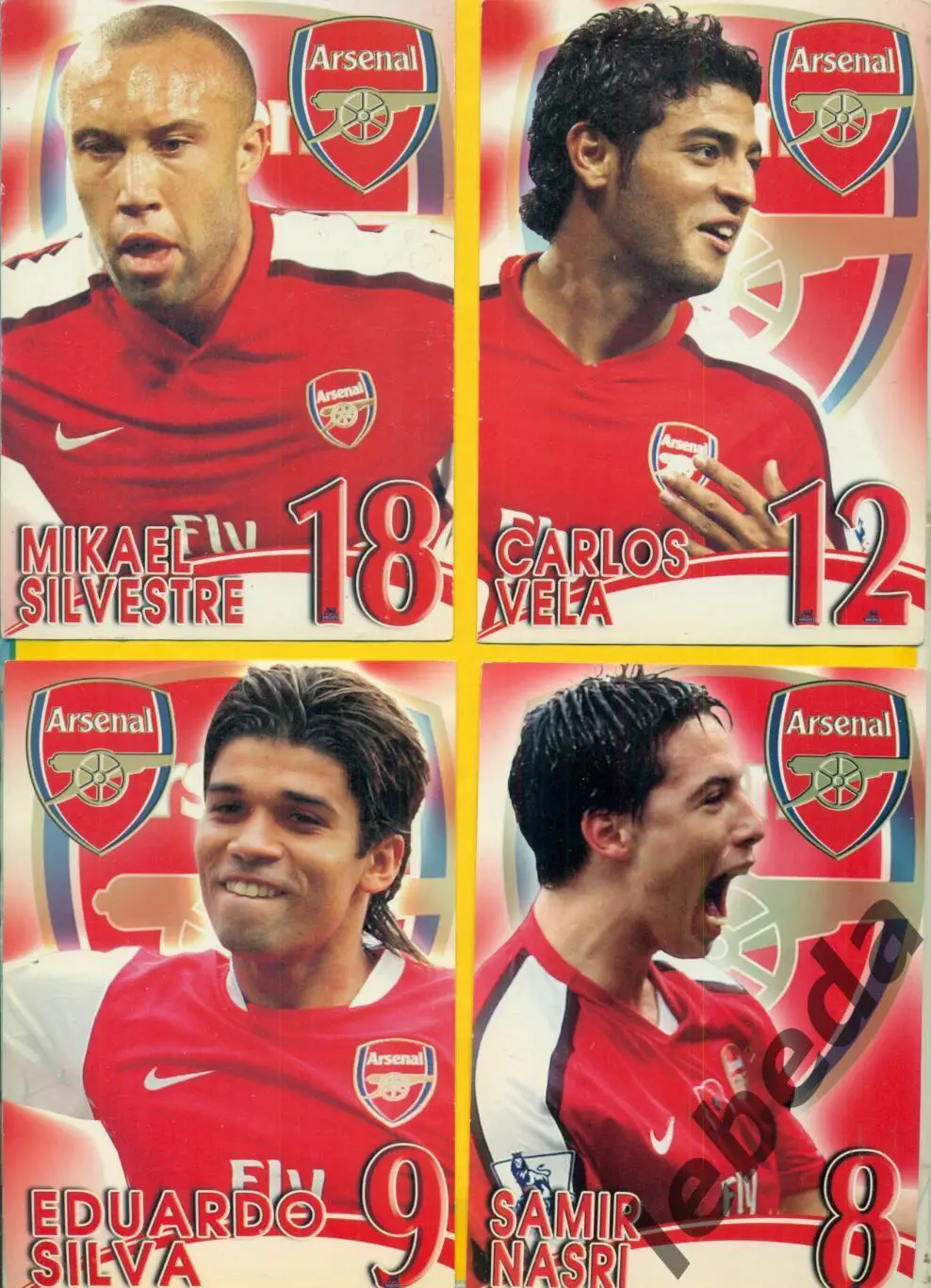 Самир Насри. (SAMIR NASRI №8) Серия Собери команду.Арсенал./ Открытка. 10х15 2
