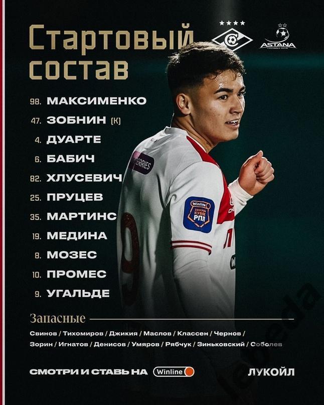 Спартак Москва - Астана - 2024 год. (24.02.24.) Товарищеская. 1