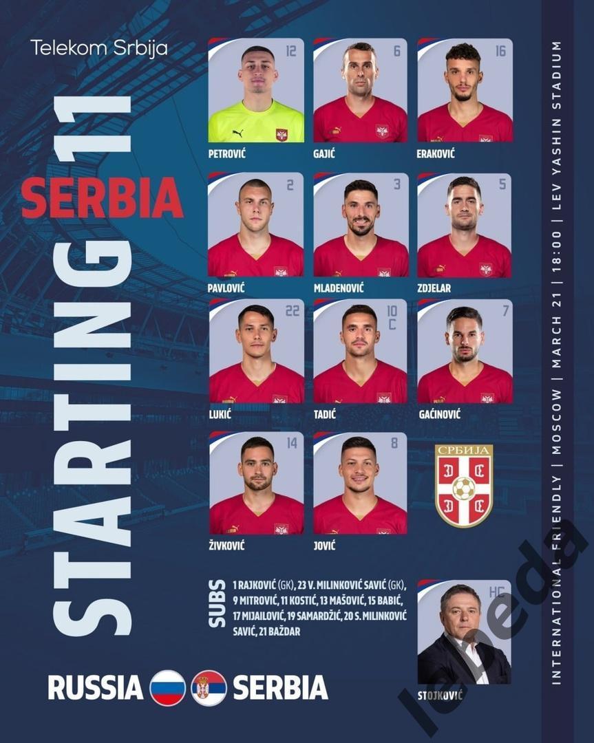 Россия - Сербия - 2024 г. ( 21.03.24.) 2