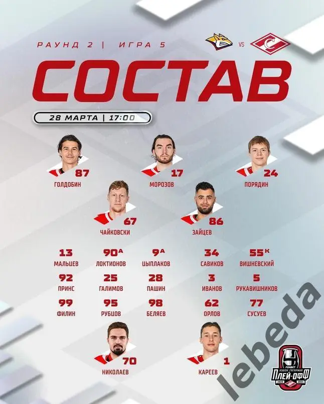 Металлург Магнитогорск - Спартак Москва - 2023 / 2024 г.(28.03.24) плей-офф -1/4 1