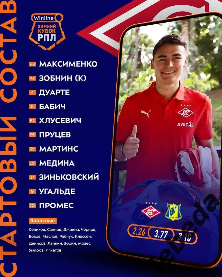 Спартак Москва - ФК Ростов - 2023 / 2024 год. (07.02.24.) Товарищ.Матч. 1