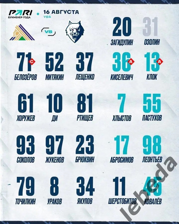 Салават Юлаев Уфа - Нефтехимик Нижникамск - 2024 / 2025 г.(16.08.24.) Кубок РБ. 2