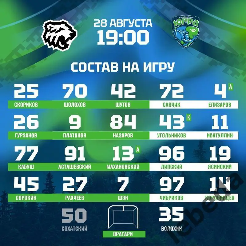 Югра Хантыманс - Трактор Челяби - 2024 / 2025 г. (28.08.24.) Турнир в Челябинске 3