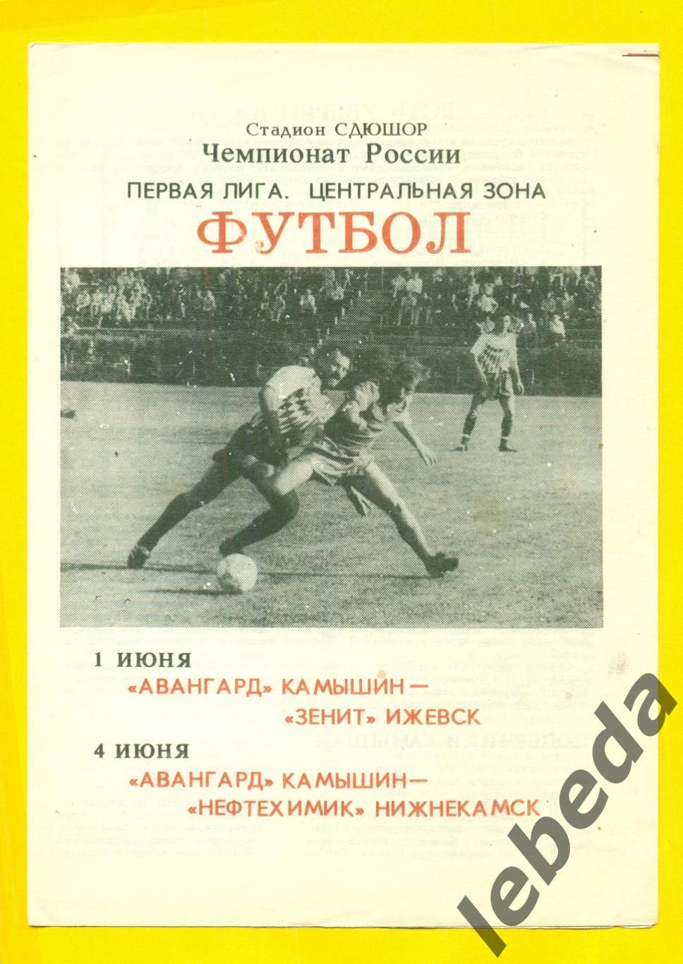 Авангард Камышин - Зенит Ижевск / Нефтехимик Нижнекамск - 1993 год.