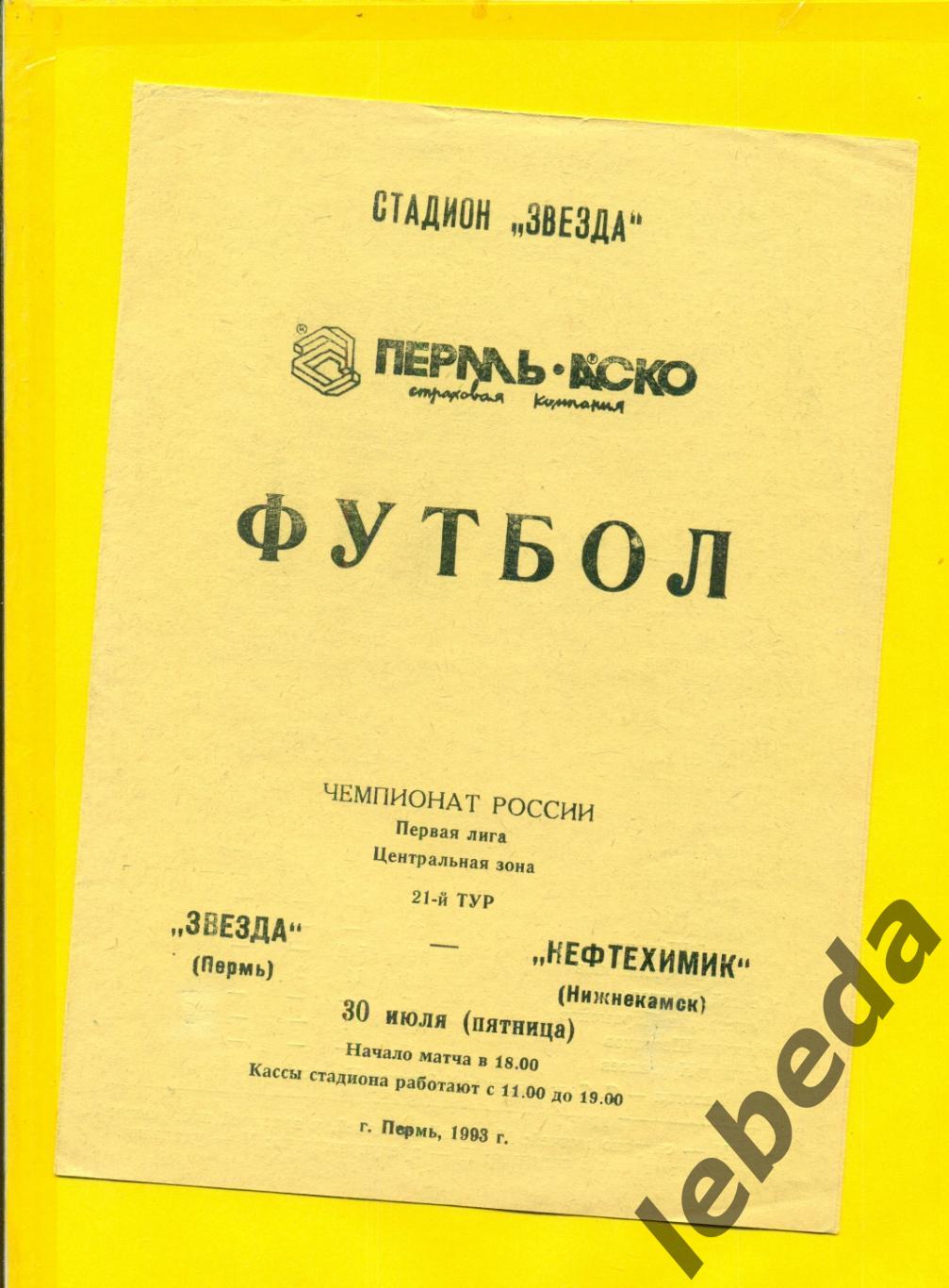 Звезда Пермь - Нефтехимик Нижнекамск - 1993 год.( 30.07.93.)