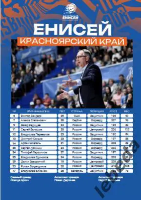 ПБК Зенит Санкт-Петербург - Енисей Красноярск- 2024 / 2025. (07.11.24) официал 2