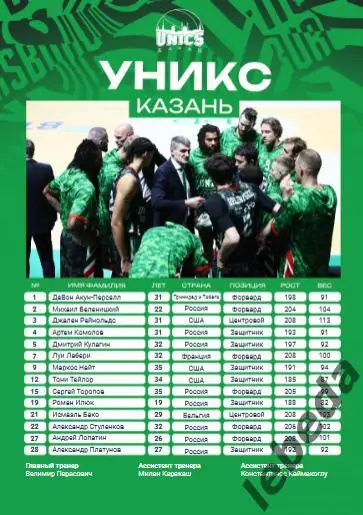 ПБК Зенит Санкт-Петербург - Уникс Казань - 2024 / 2025. (18.12.24) официальная. 2