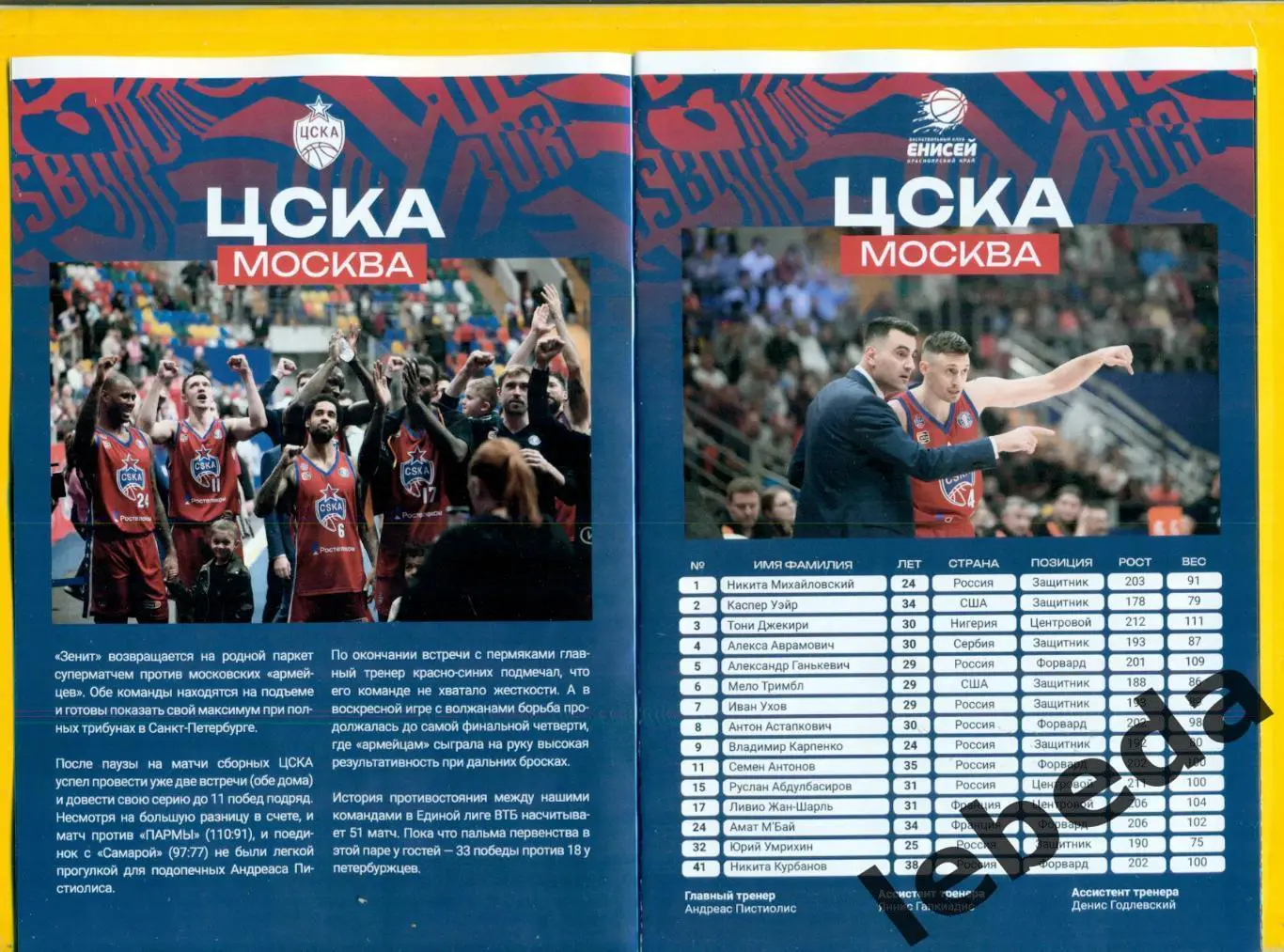 ПБК Зенит (Санкт-Петербург) - ПБК ЦСКА - 2024 / 2025 г. (07.12.04.) Официальная. 2