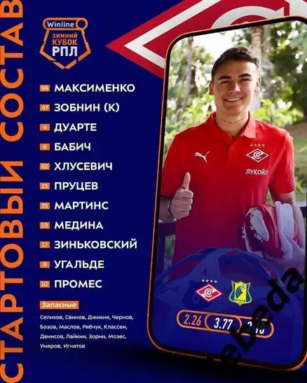 Спартак Москва - ФК Ростов - 2023 / 2024 год. (07.02.24.) Товарищ.Матч. 1