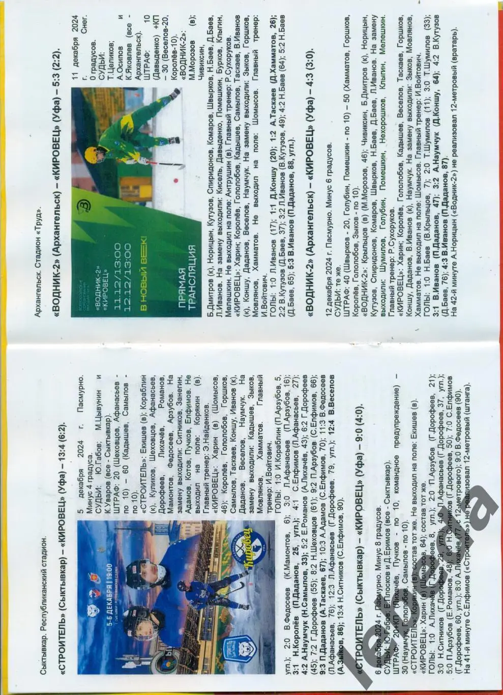 Кировец Уфа - Старт Нижний Новгород / Зоркий Красногорск - 2024 / 2025 год 4