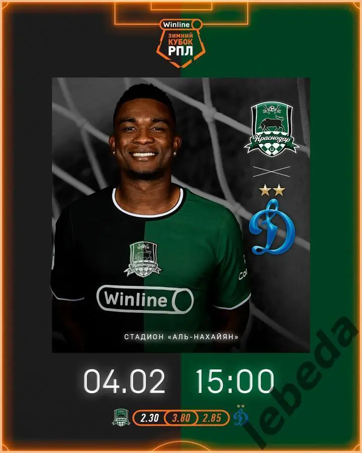 Краснодар - Динамо Москва - 2025 год. (02.02.25.) Кубок РПЛ