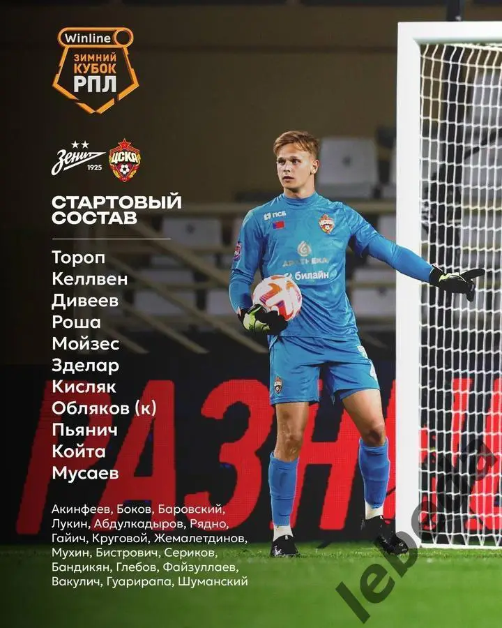 Зенит Санкт-Петербург - ЦСКА - 2025 г. (04.02.25.) Кубок РПЛ 1