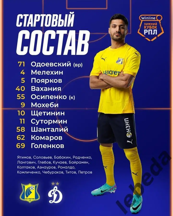 Ростов - Динамо Москва - 2024 /2025 г. ( 10.02.25.) Кубок РПЛ 2