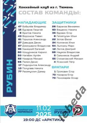 ХК Норильск - Тюмень / Югра ХМ / Курган / Омск - 2024 / 2025 год. официальная 4