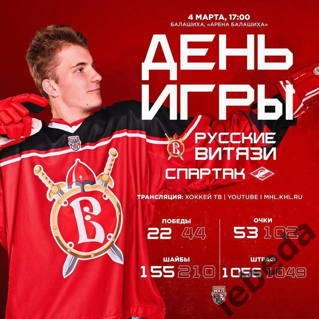 Русские Витязи - МХК Спартак Москва - 2024 / 2025 год. (04.03.25.)