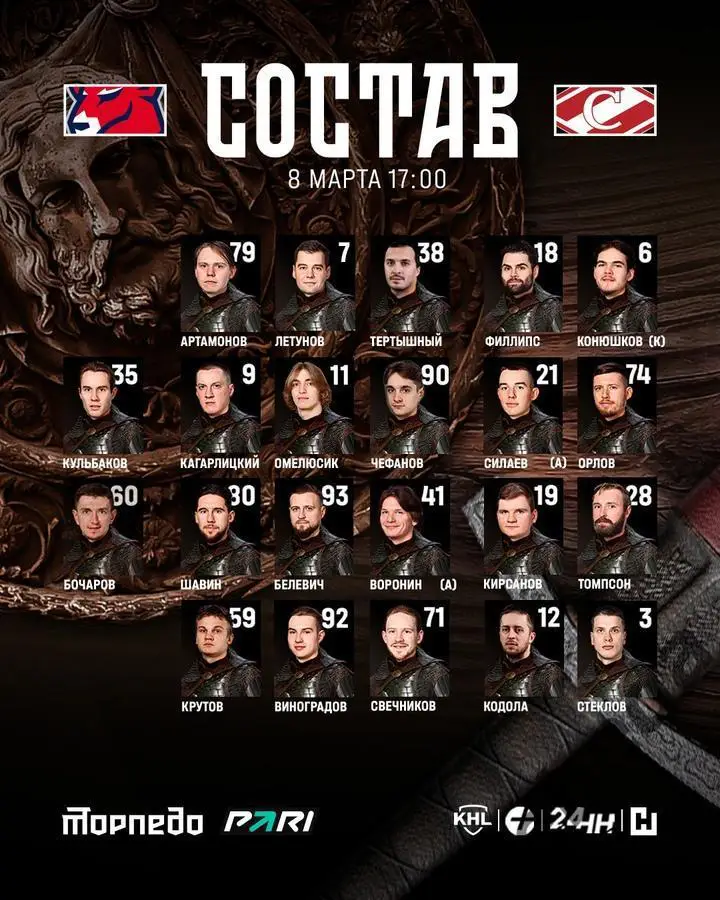 Торпедо Нижний Новгород - Спартак Москва - 2024 / 2025 год. (08.03.25.) 1