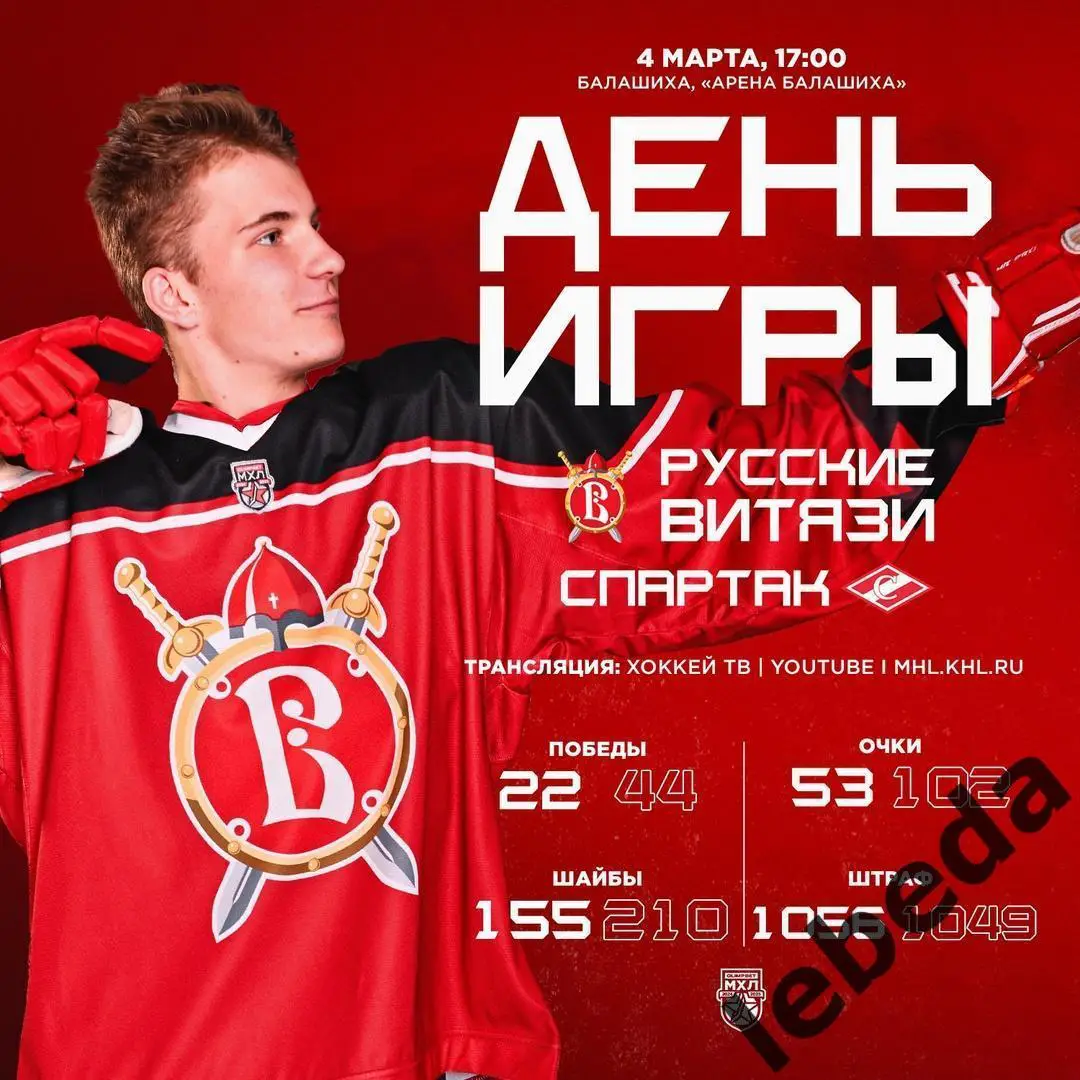 Русские Витязи - МХК Спартак Москва - 2024 / 2025 год. (04.03.25.)