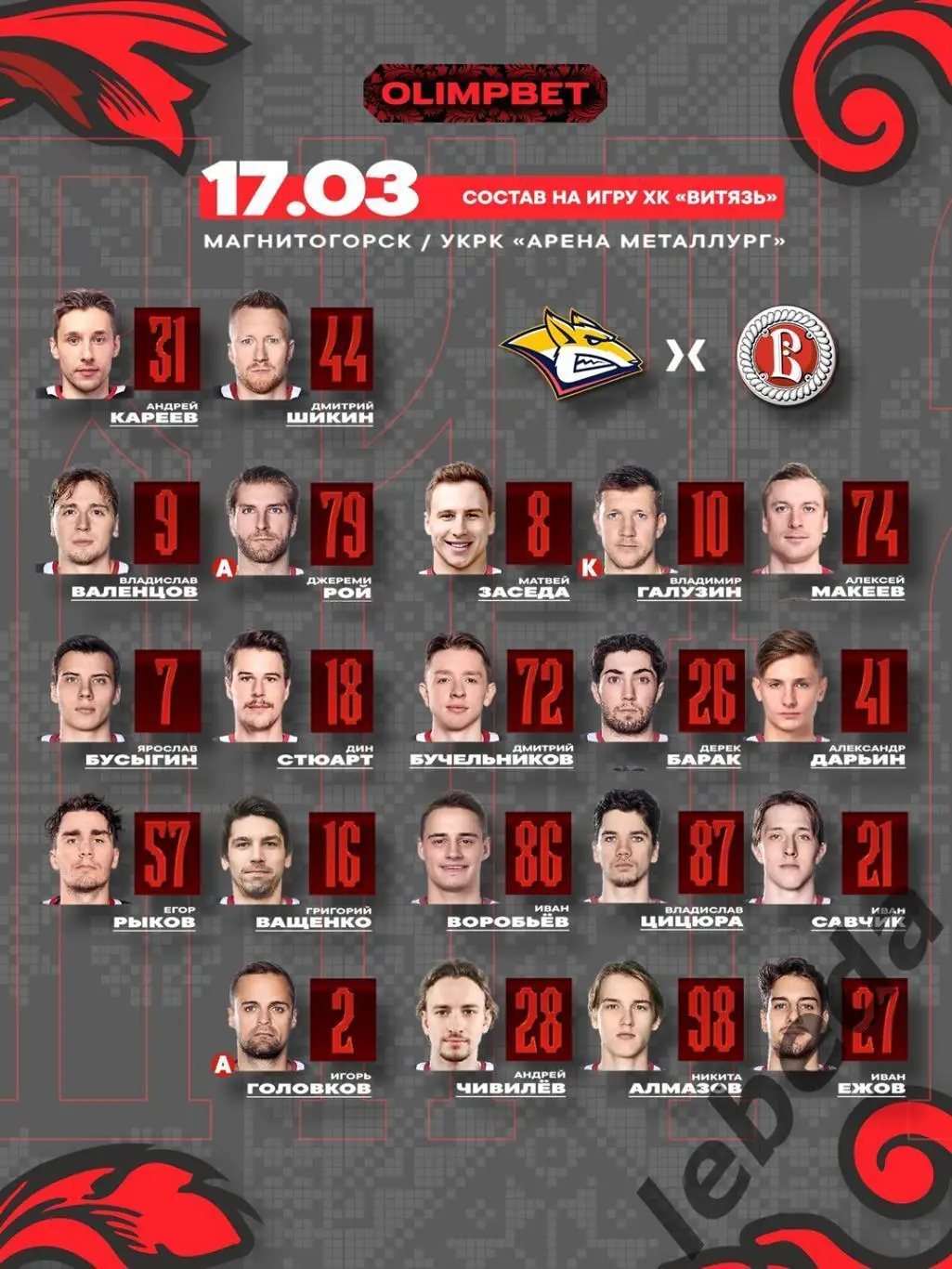 Металлург Магнитогорск - Витязь - 2024 /2025 год. (17.03.25.) 2