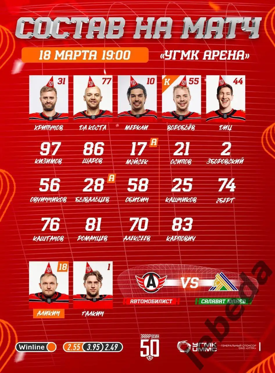 Автомобилист Екатеринбург - Салават Юлаев Уфа - 2024 /2025 год. (18.03.25.) 2