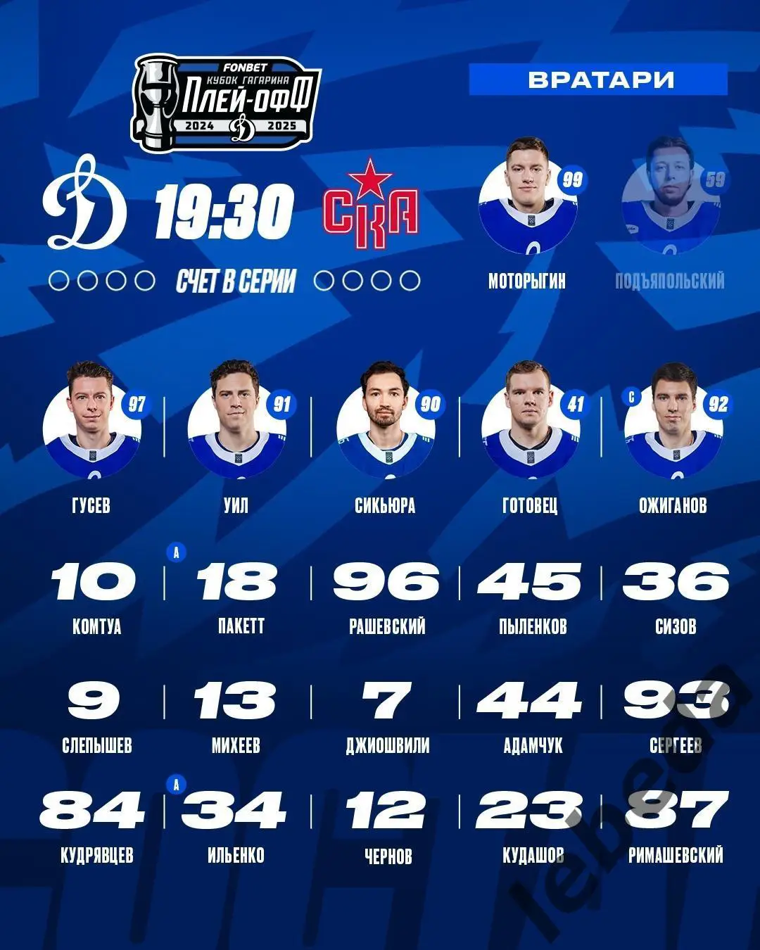 Динамо Москва - СКА Санкт-Петербург - 2024 / 2025. Плей-офф (27.03.25) игра №1 1