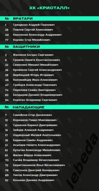 Юнисон Москва - Кристалл Саратов - 2024 /2025. (02.02.25.) Официальная. 2