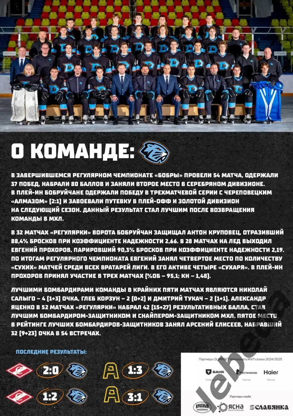 Д-Шинник Бобруйск - МХК Спартак - 2024/2025. Плей-офф (07.04.25) игра №3 официа 1