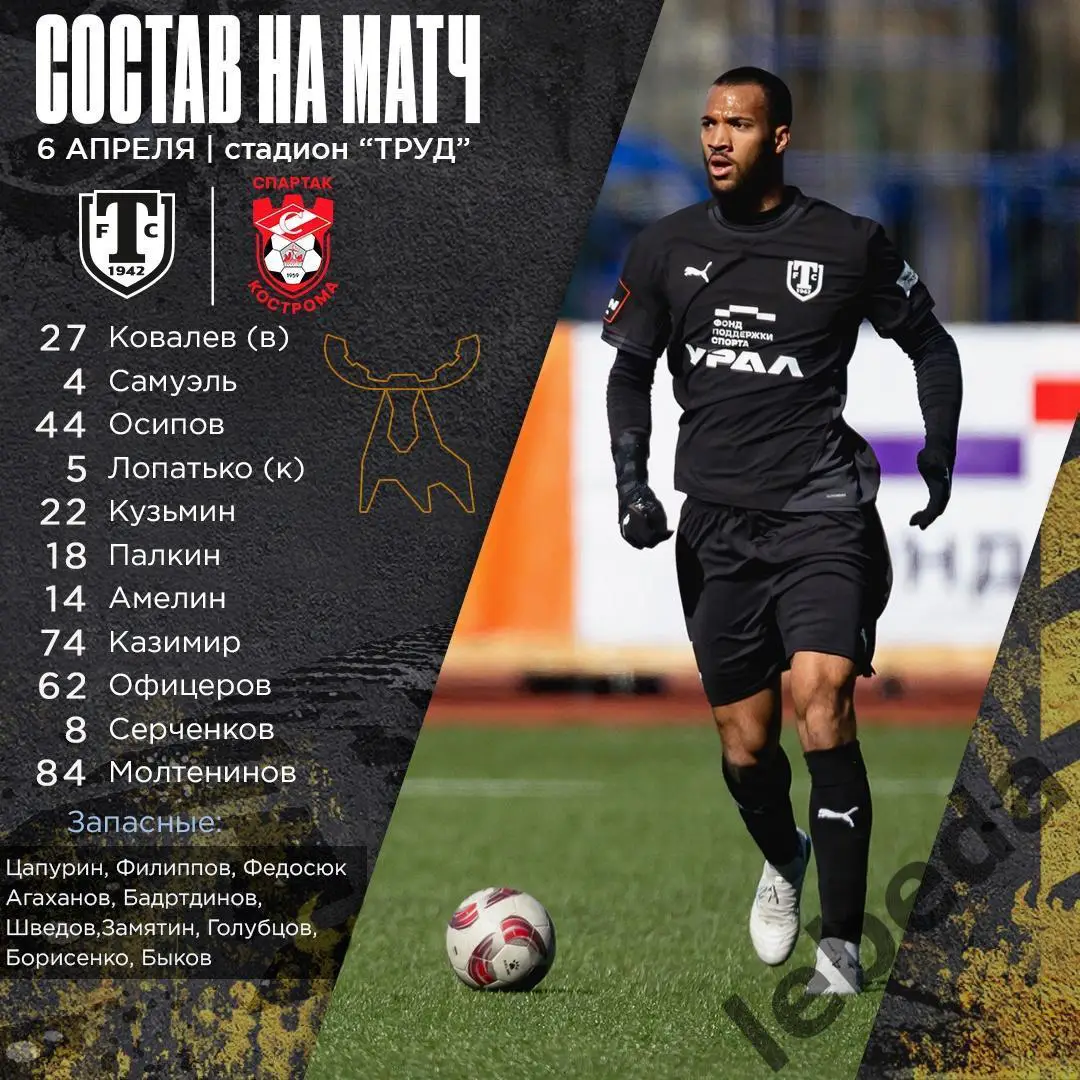 Торпедо Миасс - Спартак Кострома - 2024 / 2025 г. (06.04.25.) 2