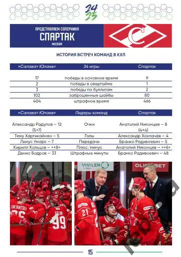 Салават Юлаев Уфа - Спартак Москва - 2024 / 2025. Плей-офф (11.04.25) Официальна 7