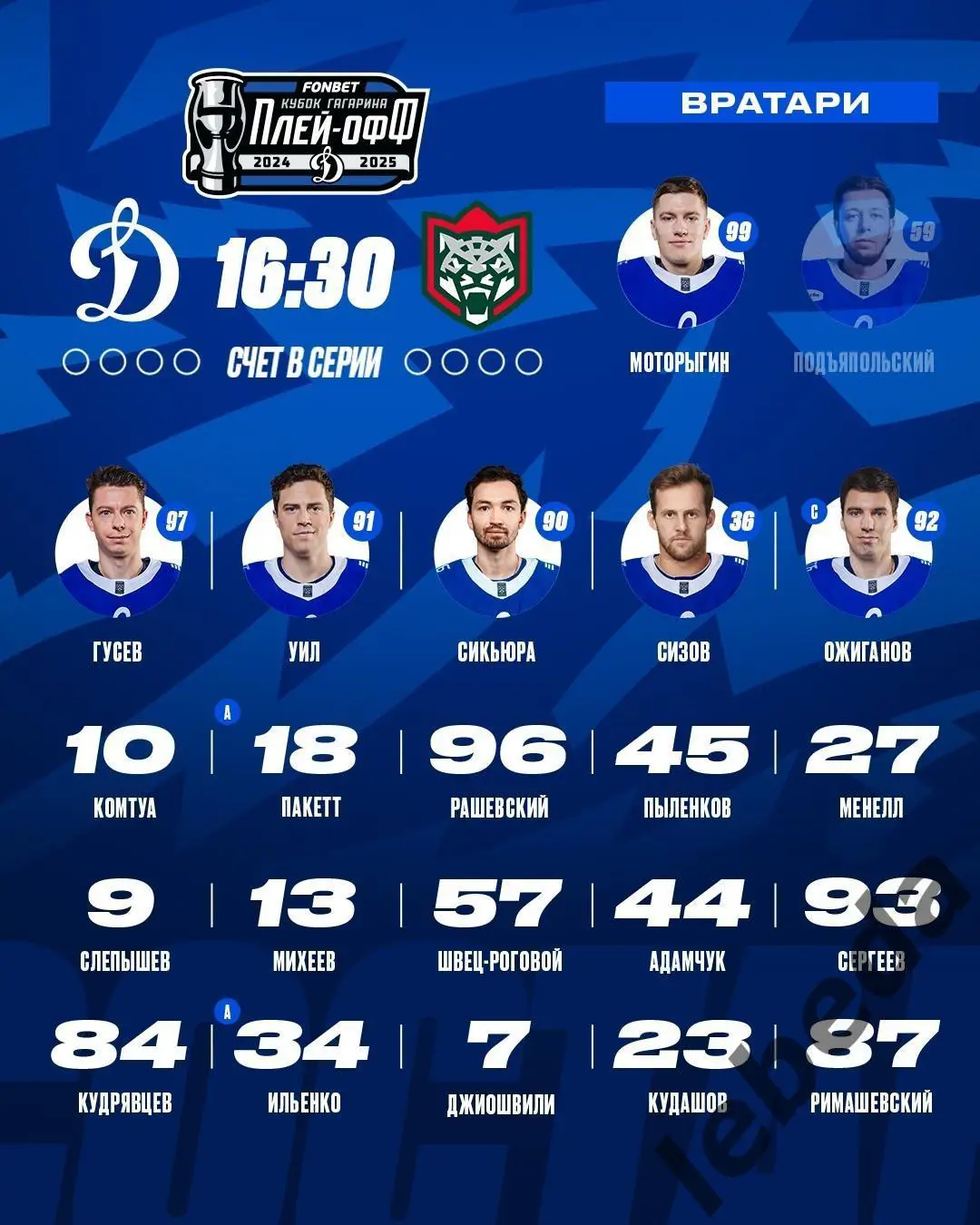 Динамо Москва - Ак Барс Казань - 2024 / 2025 год. Плей-офф (12.04.25) 1