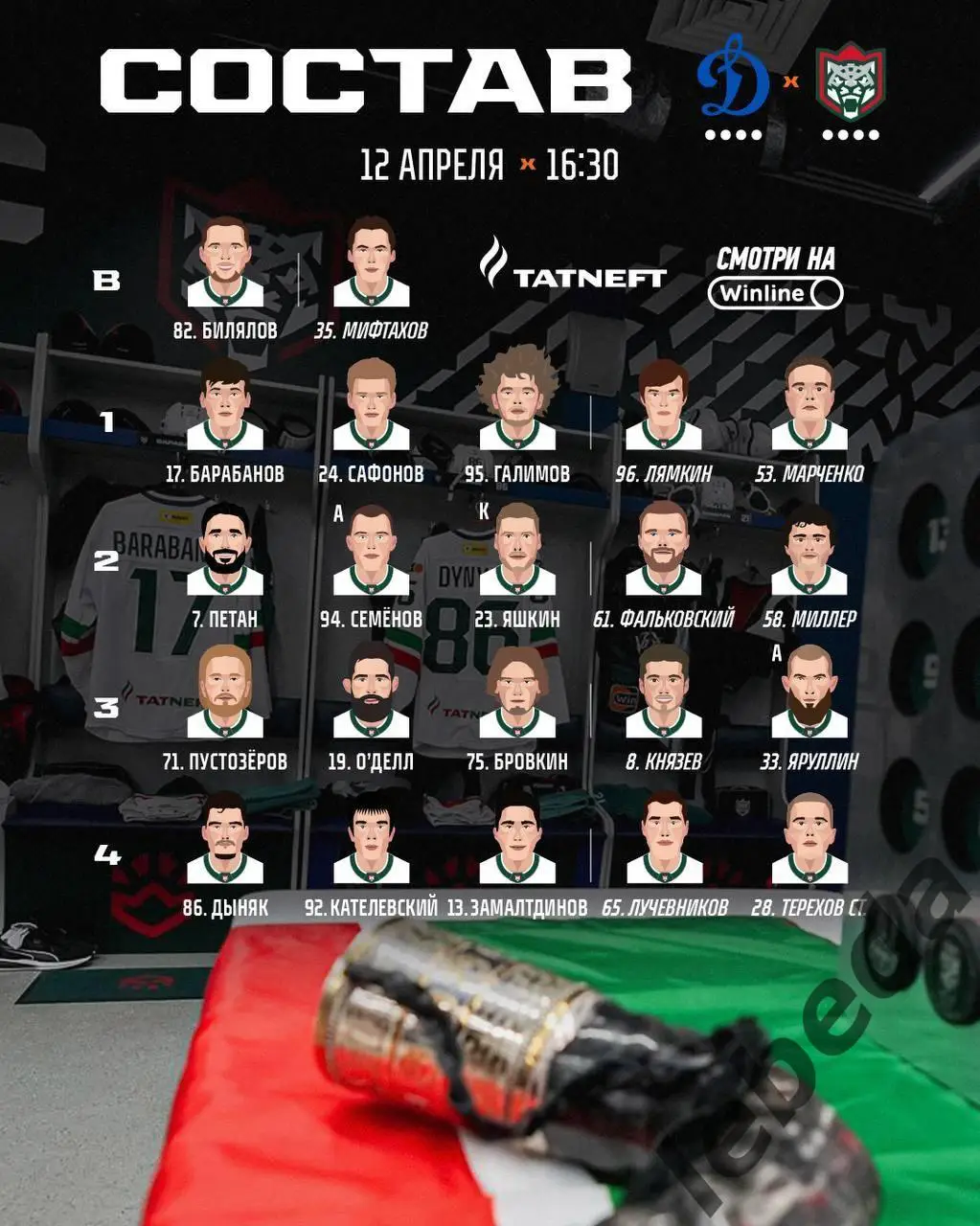 Динамо Москва - Ак Барс Казань - 2024 / 2025 г. Плей-офф (12.04.25) 1