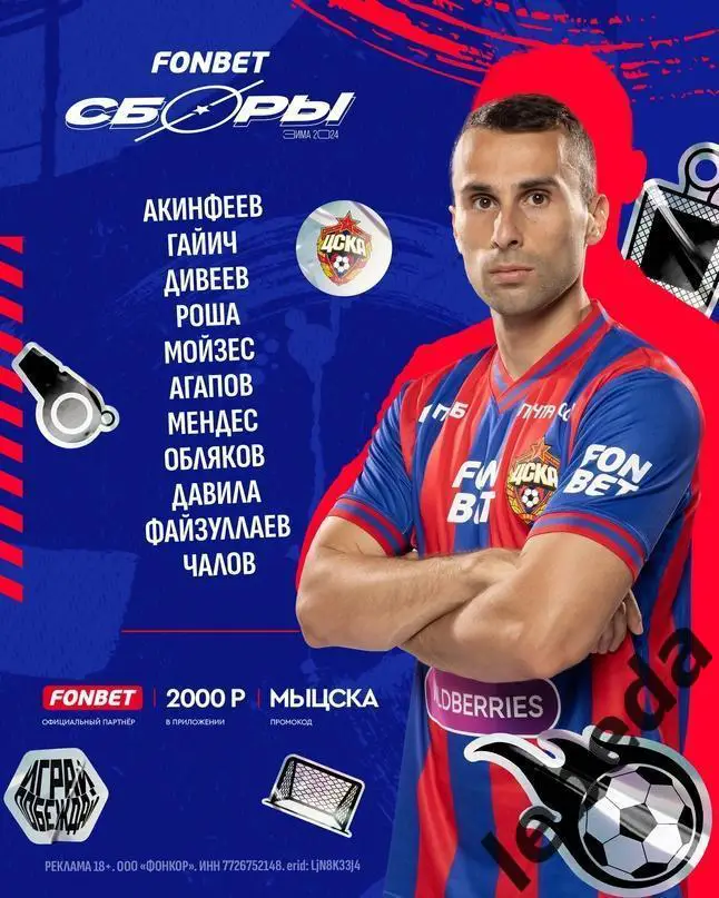 ЦСКА - Динамо Москва - 2024 год. (24.02.24.) Товарищеская. 1