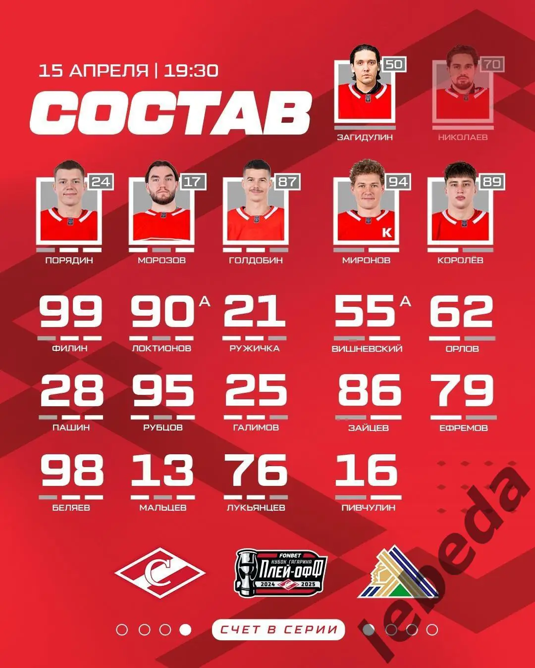 Спартак Москва - Салават Юлаев Уфа - 2024 /2025 г. (15.04.25.) 2