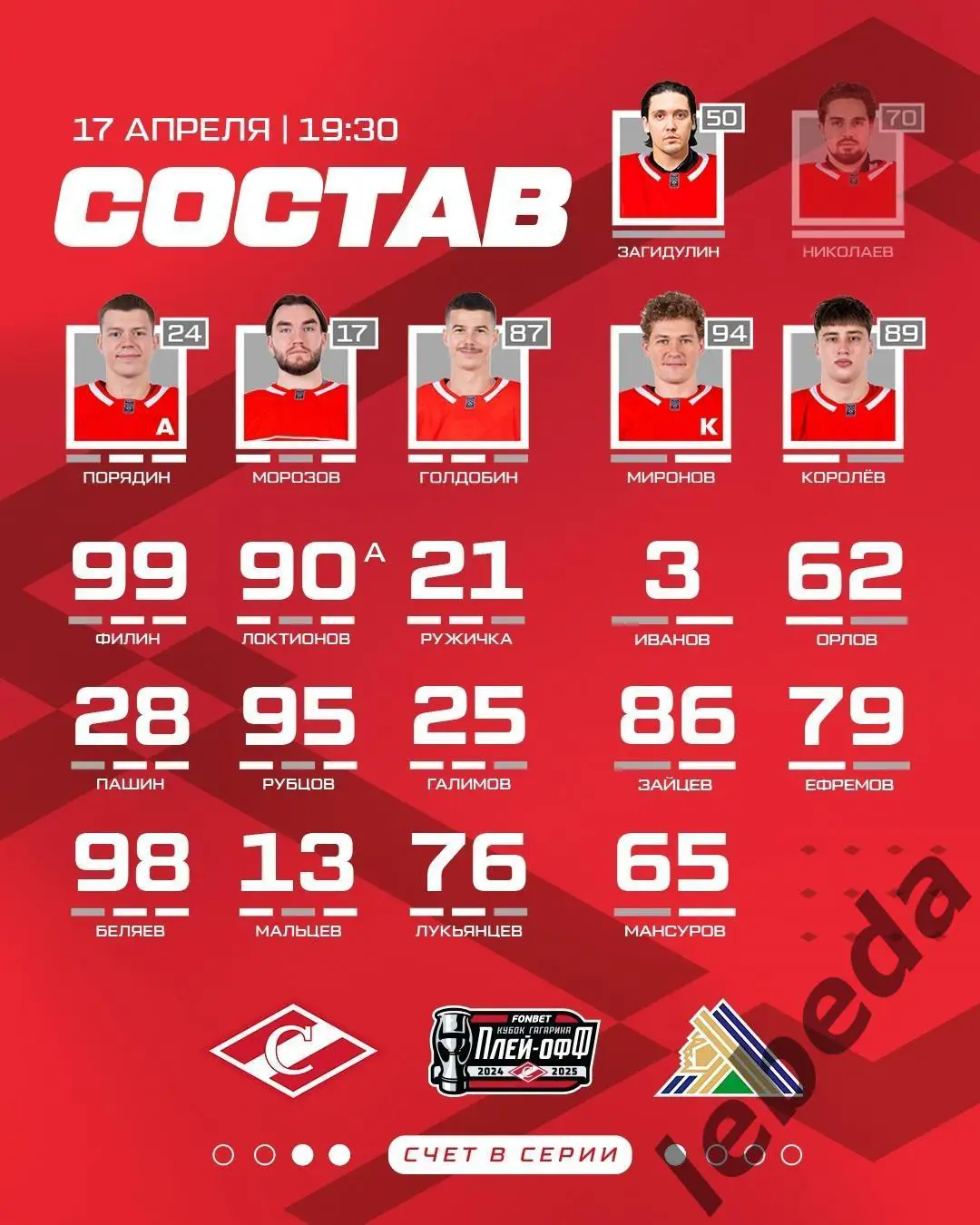 Спартак Москва - Салават Юлаев Уфа - 2024 /2025 год. (17.04.25.) 1